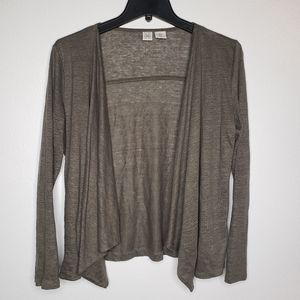 Artisan NY 100% Linen Open Front Cardigan